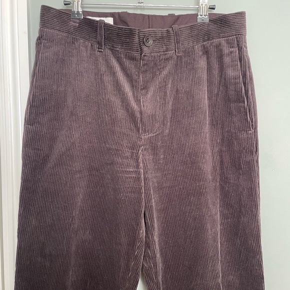 COS Dark Brown Corduroy 100% Cotton Straight Leg Pant Trouser - Picture 3 of 16